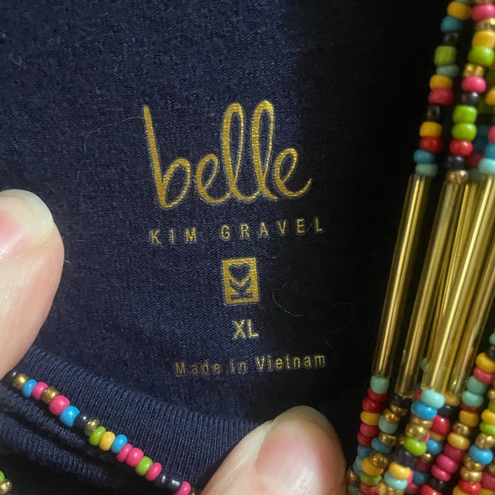 Belle Kim Gravel XL Navy T-Shirt - Picture 2 of 6